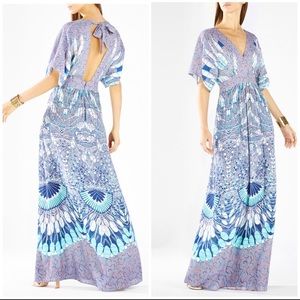 BCBGMaxAzria Boho Gennefer Small Tie-Back Maxi Dress